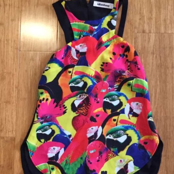 Milk and Honey Tops - MILK AND HONEY Parrot Toucan Bird Top